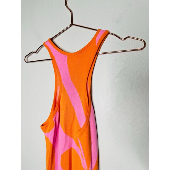 SOLID & STRIPED Carnation Pink Clementine Orange Sia Maxi Dress Size Small - Picture 13 of 16